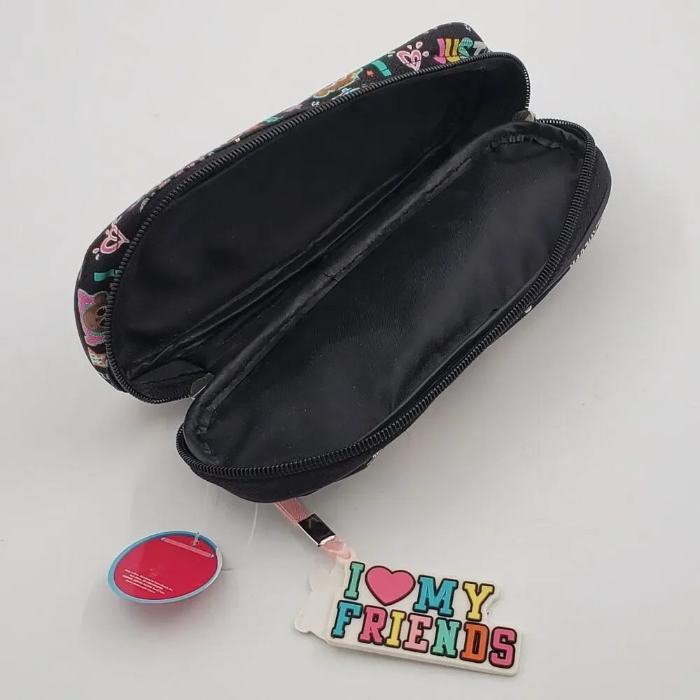 Justice 3pc Bobbie Monkey Set: Notebook, New Pencil Case & Zip Wallet